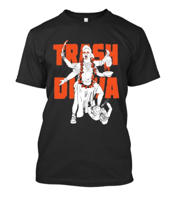 Trash Diva Multi Armed Figure With Head And Sword T-Shirt