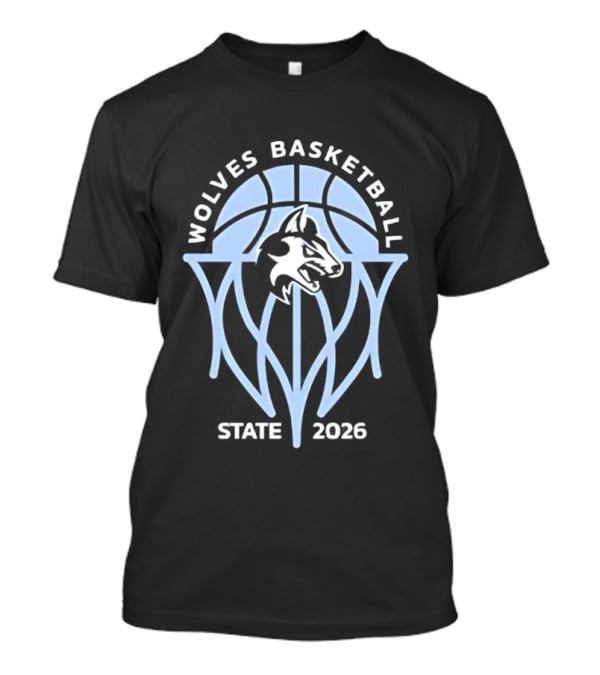 Wolves Basketball State 2026 Wolf T-Shirt