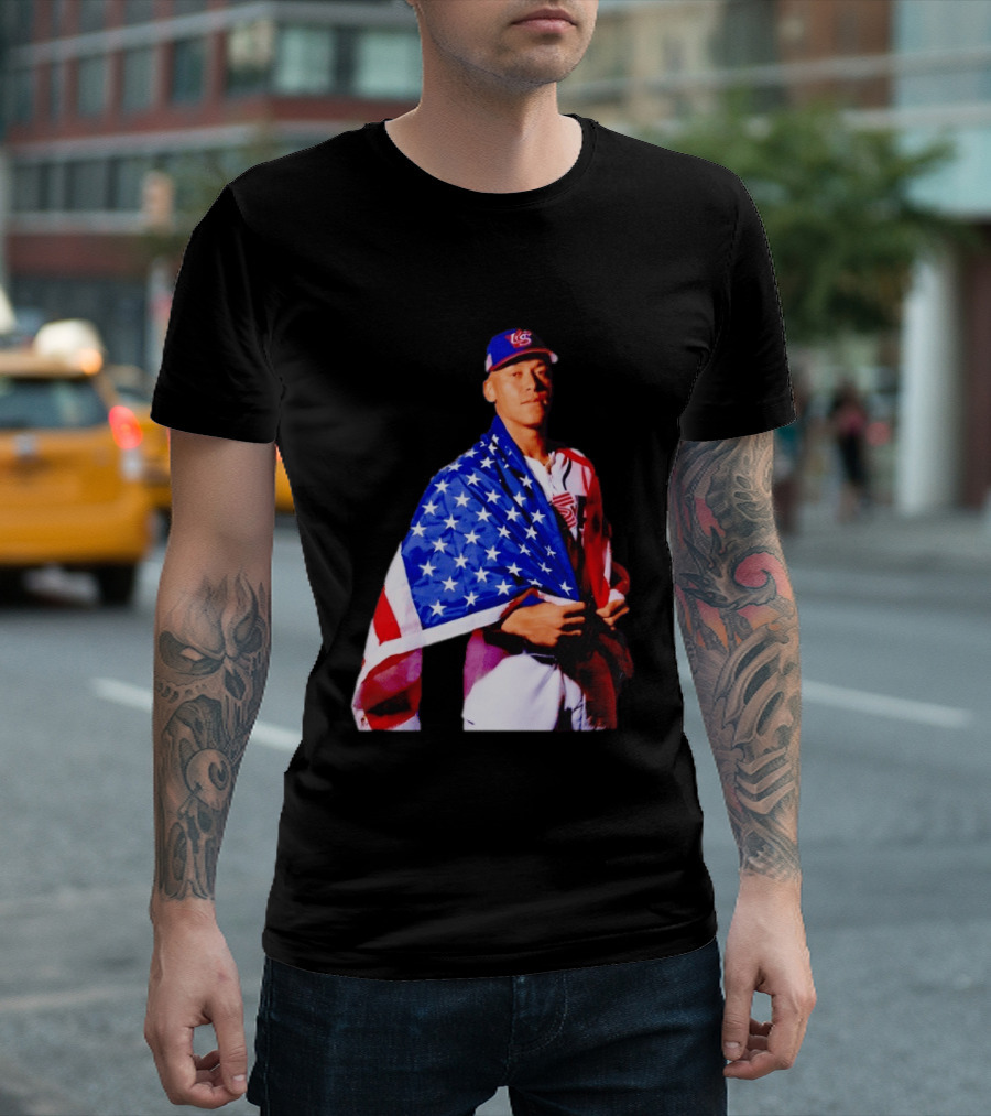 Aaron Judge Captain Team USA Baseball American Flag T-Shirt