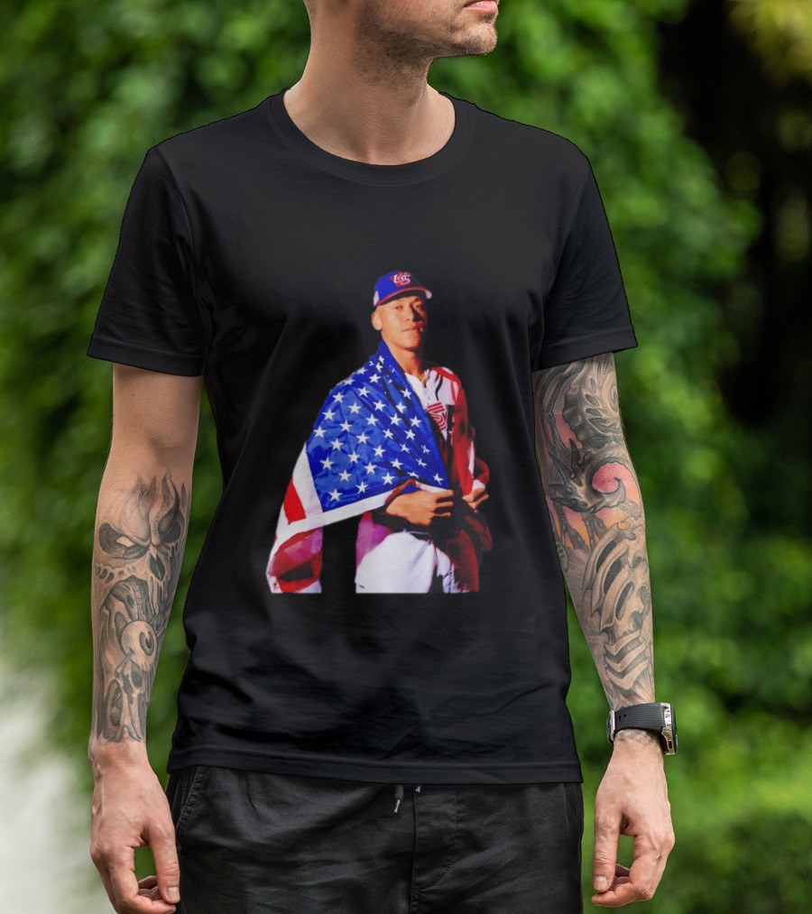 Aaron Judge Captain Team USA Baseball American Flag T-Shirt