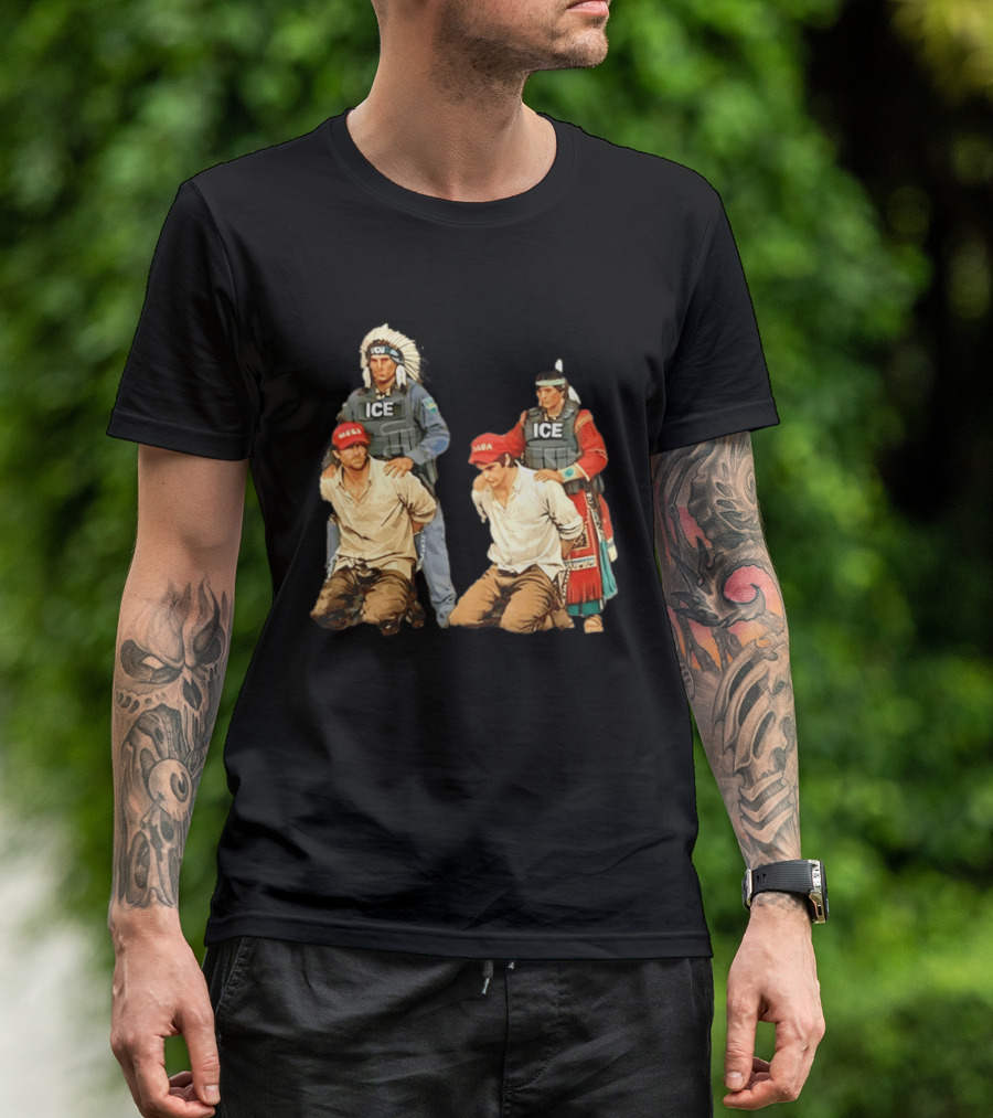 Anti ICE Native Police MAGA Mana T-Shirt