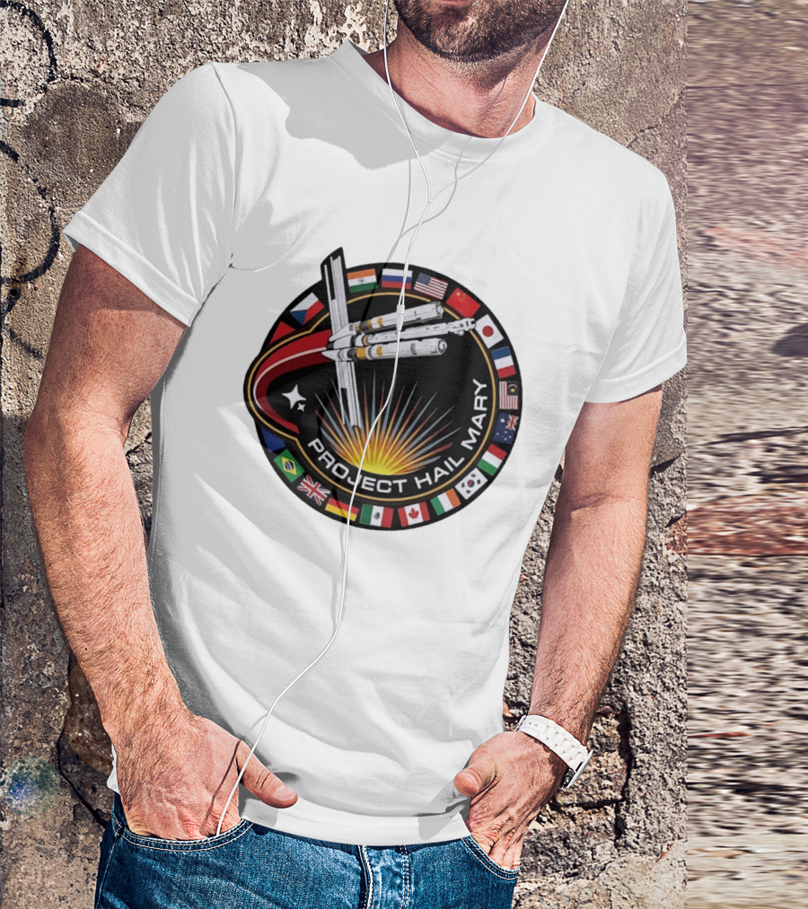 Project Hail Mary Mission Patch International Flags T-Shirt