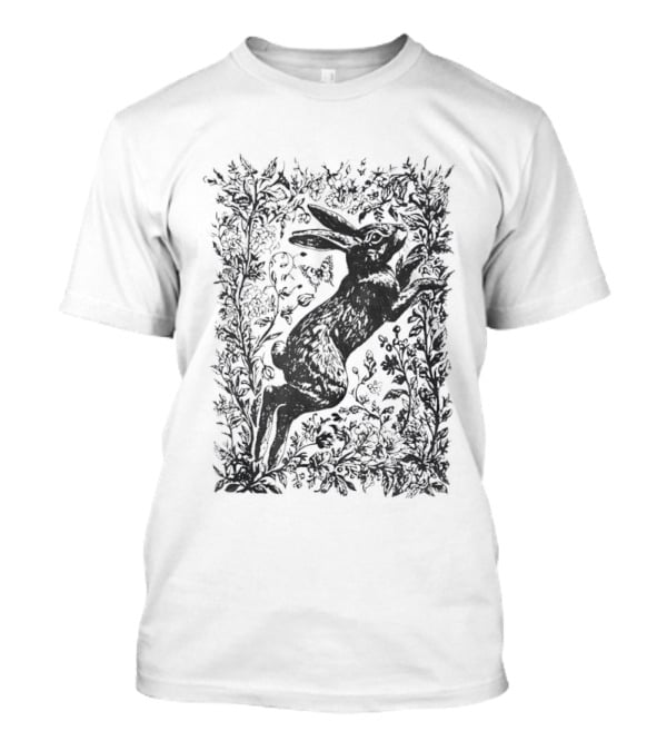 Rabbit Among Flowers Vintage Cottagecore T-Shirt