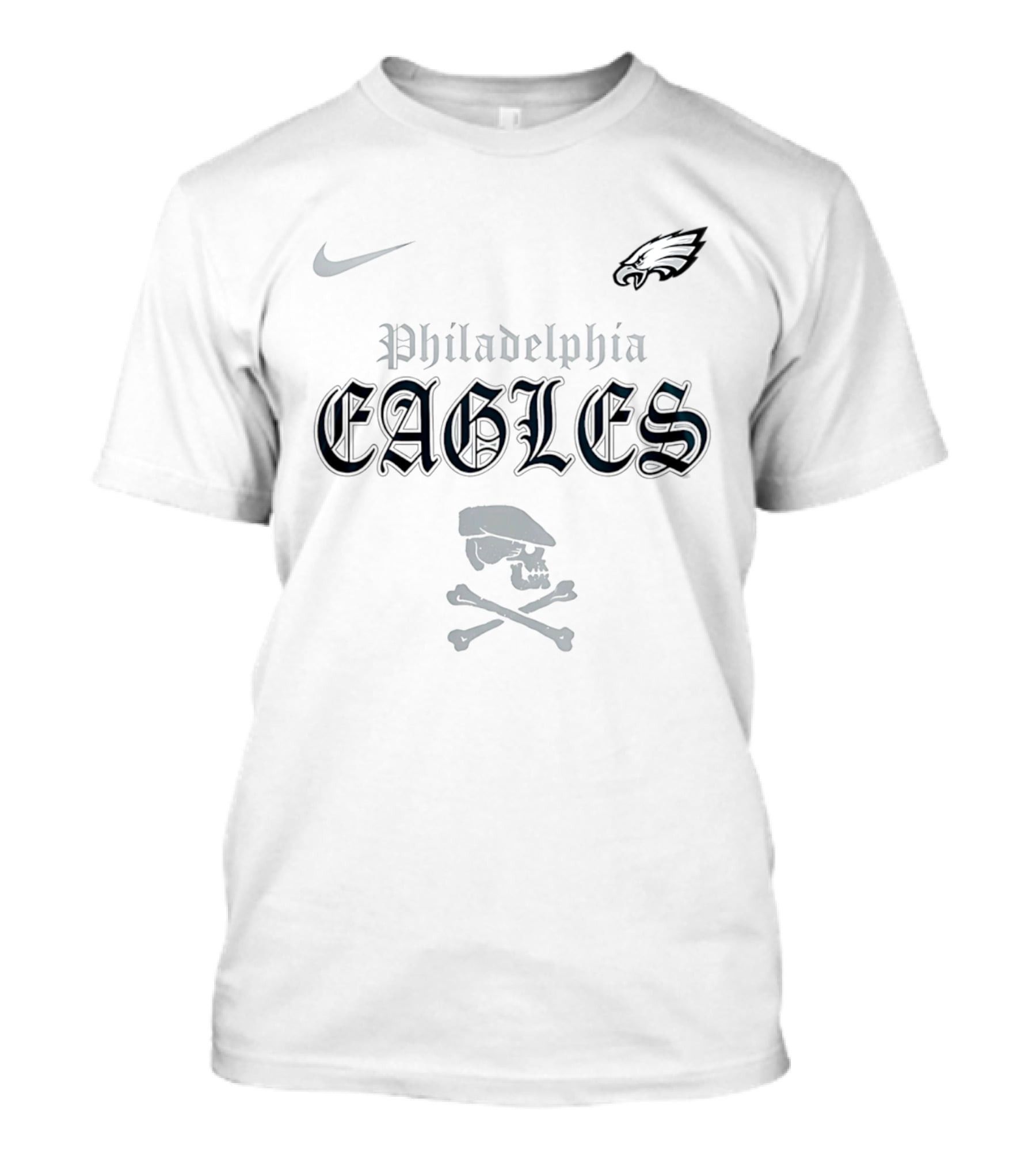 Philadelphia Eagles Dropkick Murphys Nike Collaboration Skull And Crossbones T-Shirt