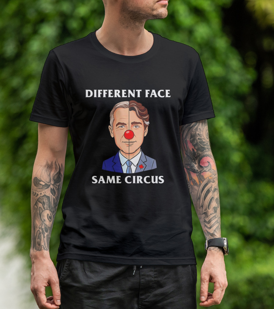 Different Face Same Circus Justin Trudeau Clown T-Shirt