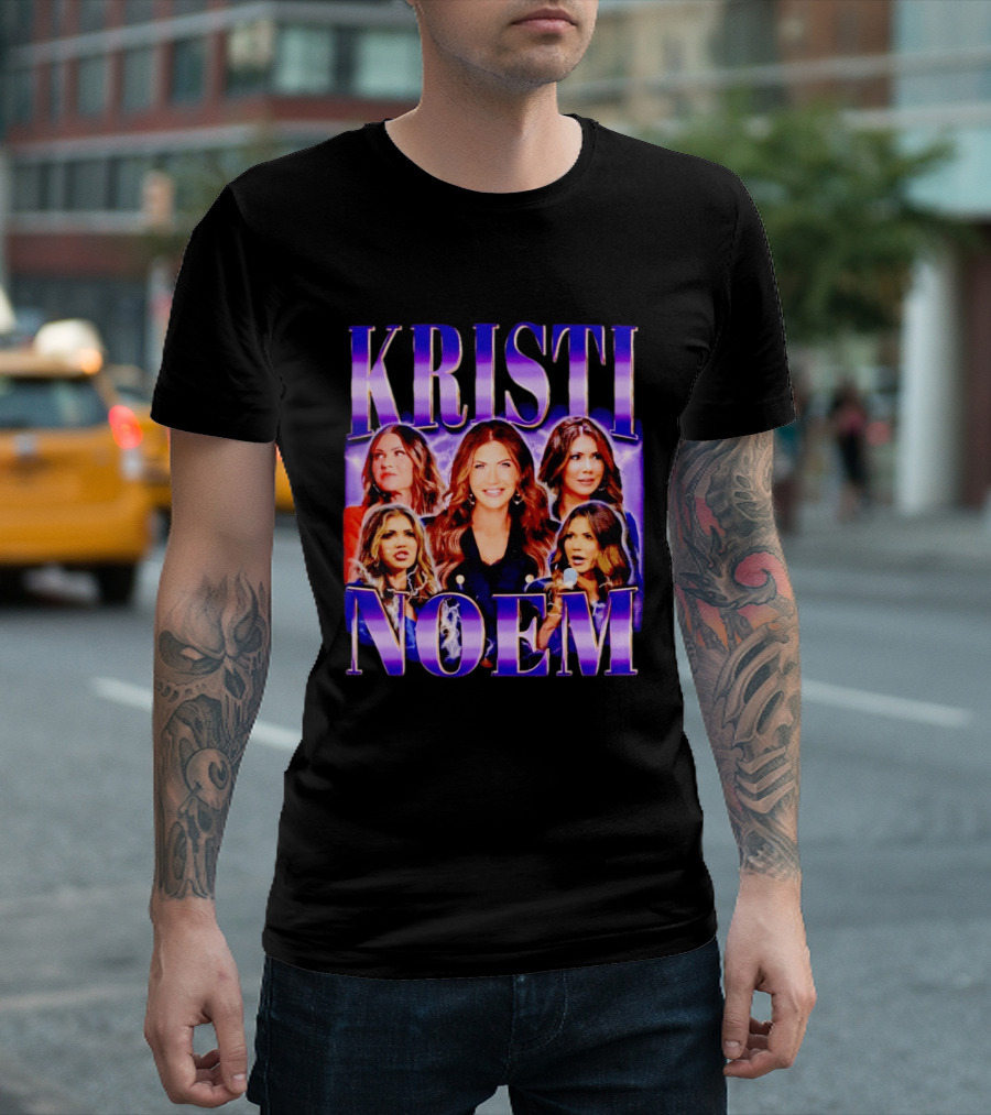 Kristi Noem Collage Purple Aesthetic T-Shirt