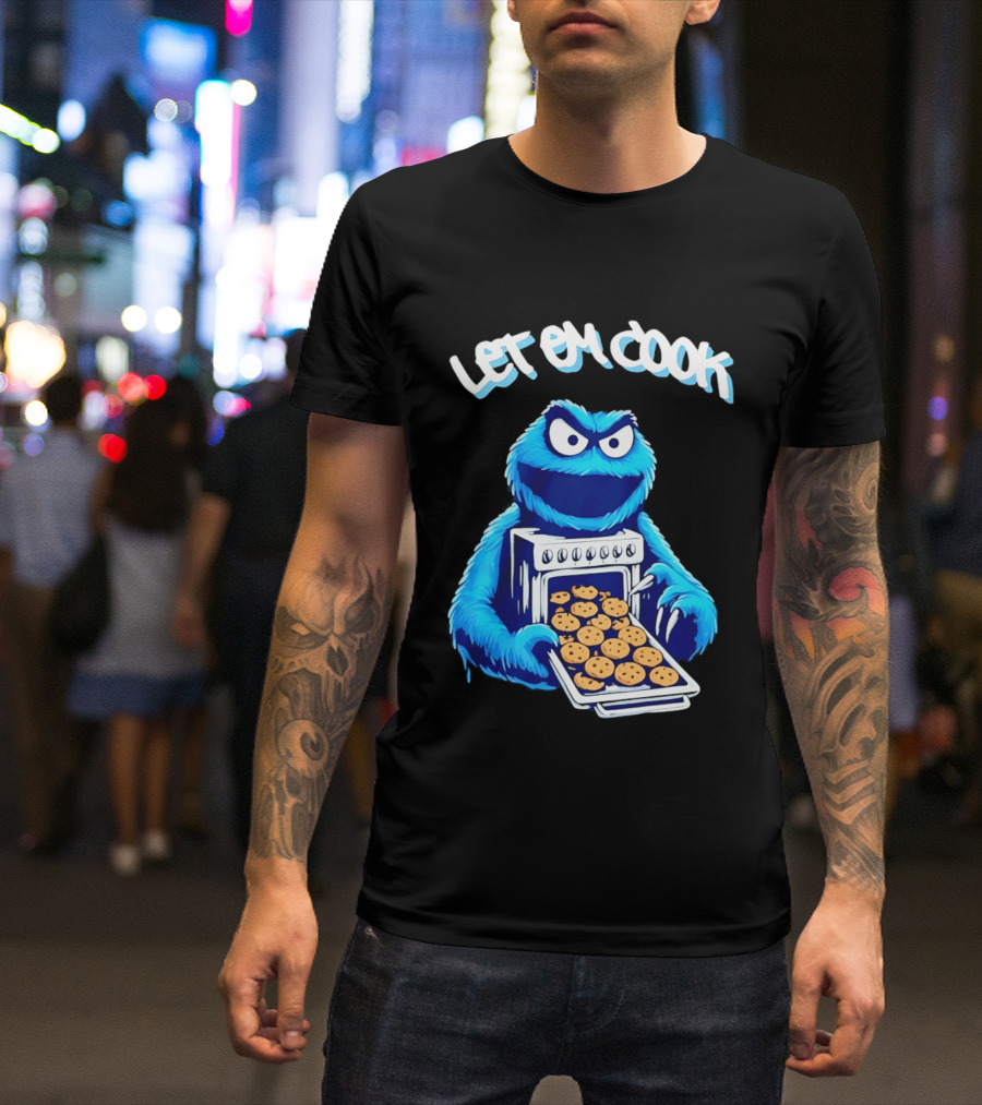 Cookie Monster Let Em Cook Oven Cookies T-Shirt