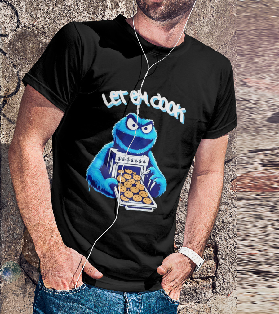 Cookie Monster Let Em Cook Oven Cookies T-Shirt