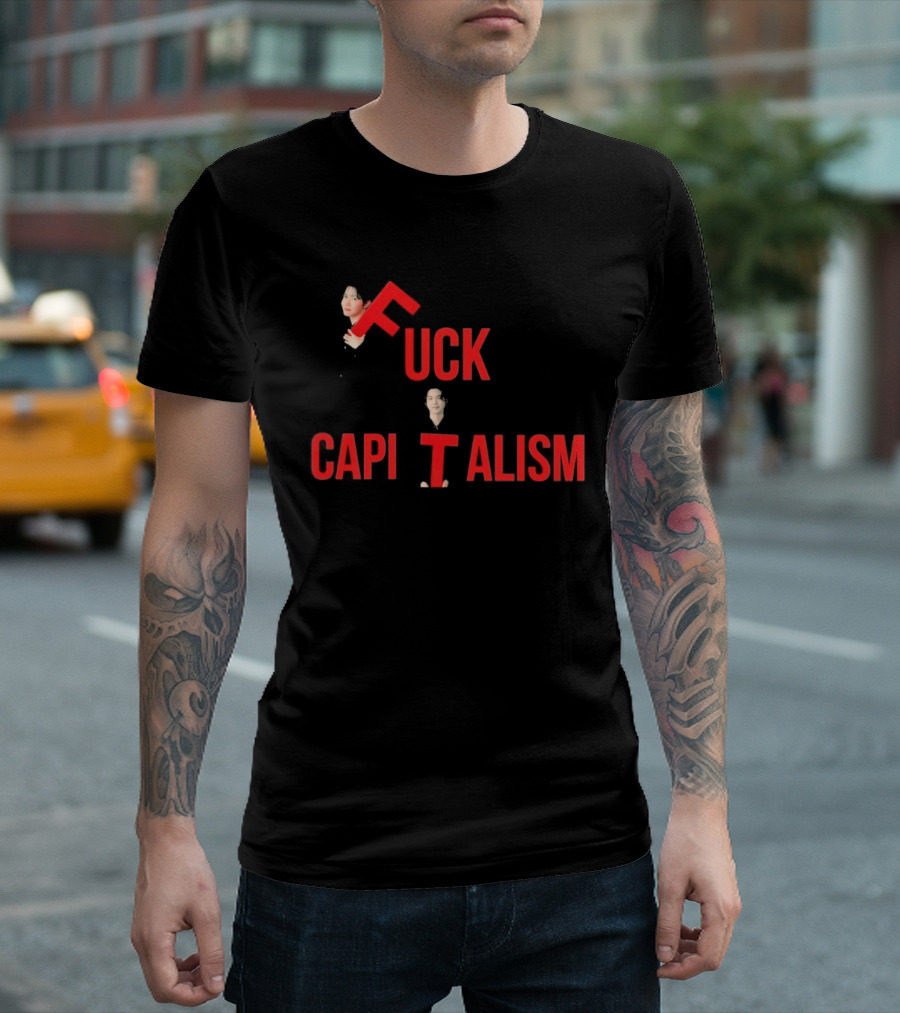 Suga BTS FCK Capitalism Red T-Shirt