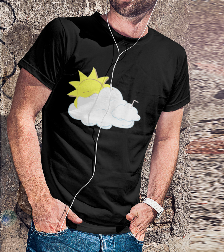 Sun Eating A Cloud Cartoon T-Shirt