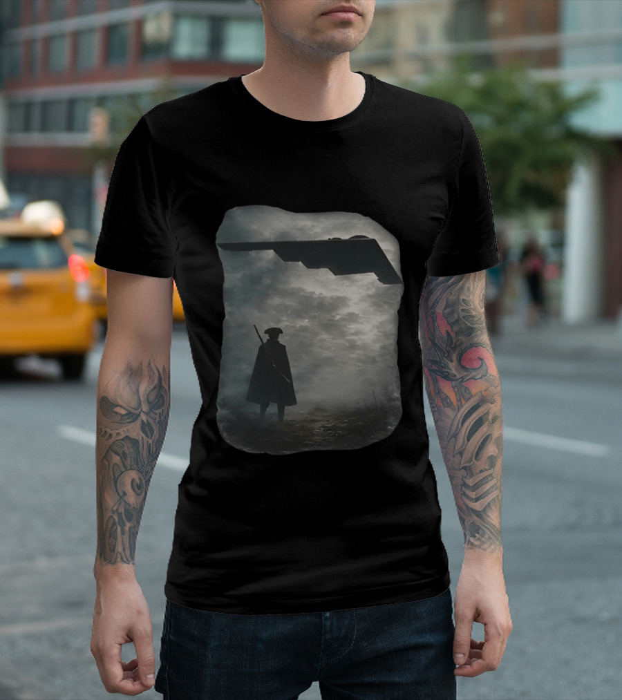 Freedom Dorito Revolutionary War Soldier With Stealth Bomber T-Shirt