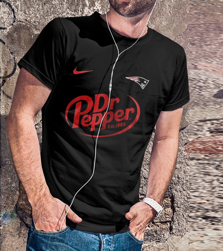 New England Patriots Dr Pepper Nike Collaboration Est. 1885 T-Shirt