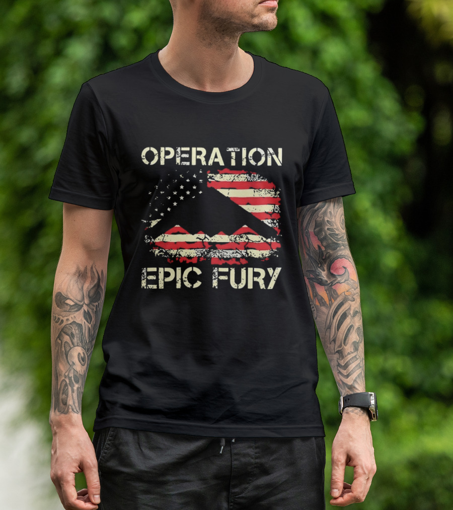 Operation Epic Fury US Israel Attack Iran Flag T-Shirt