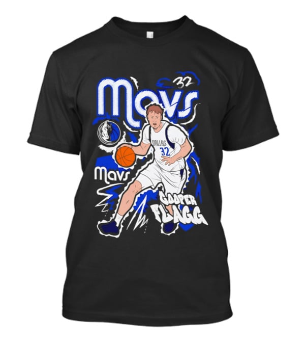 Mavs 32 Cooper Flagg Dallas Mavericks Basketball Player Paint T-Shirt