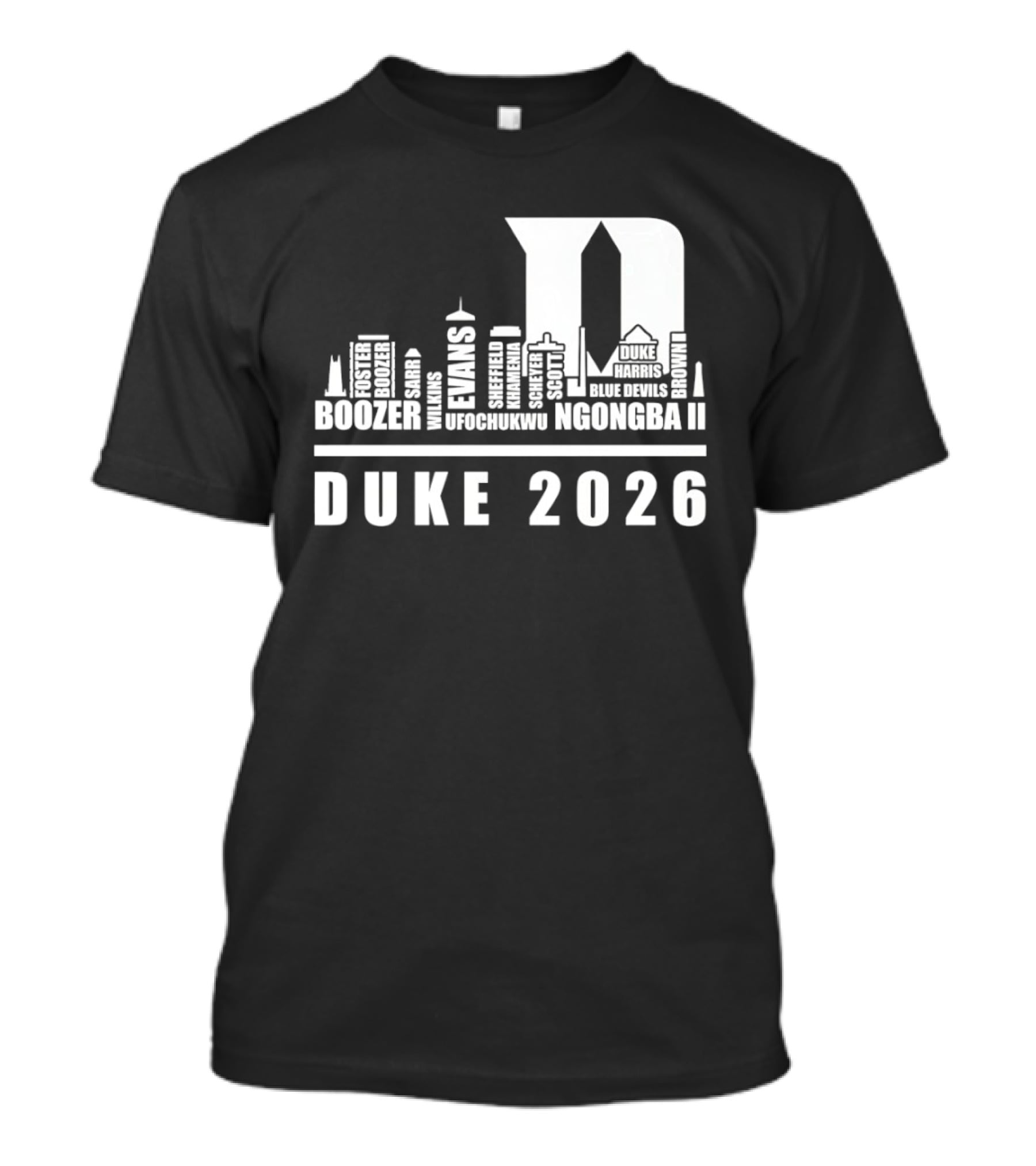 Duke 2026 Skyline Boozer Evans McCorkle Li T-Shirt