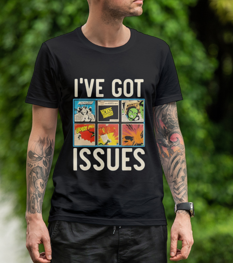 I've Got Issues Morphin Voice Combo Comic Panels T-Shirt