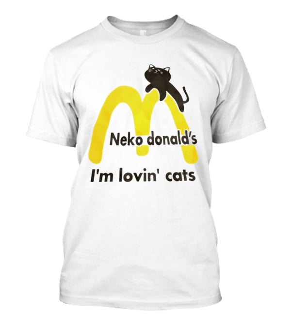 Neko Donald's I'm Lovin' Cats Black Cat Golden Arches T-Shirt