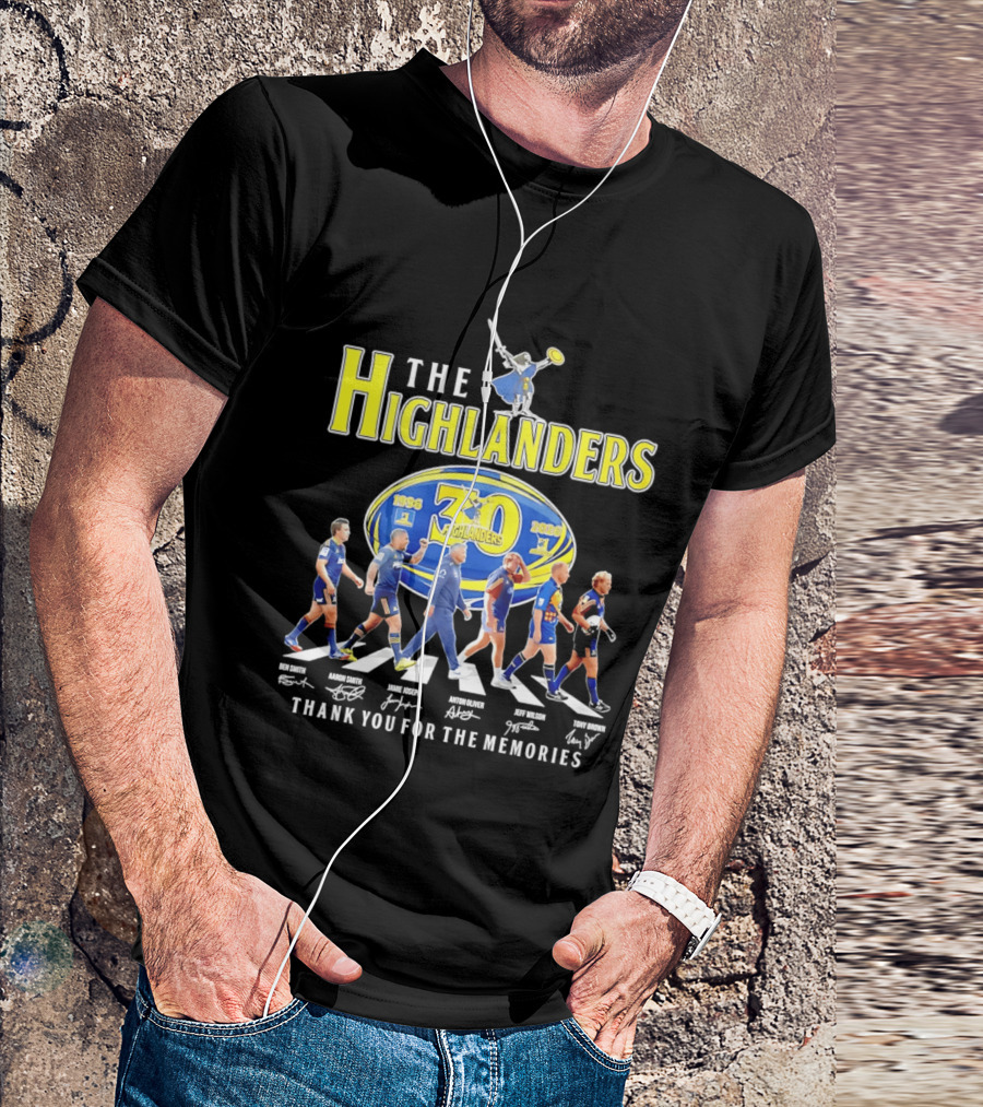 The Highlanders 30th Anniversary 1996 2026 Thank You For The Memories Rugby Players And Swordman Abbey Road T-Shirt