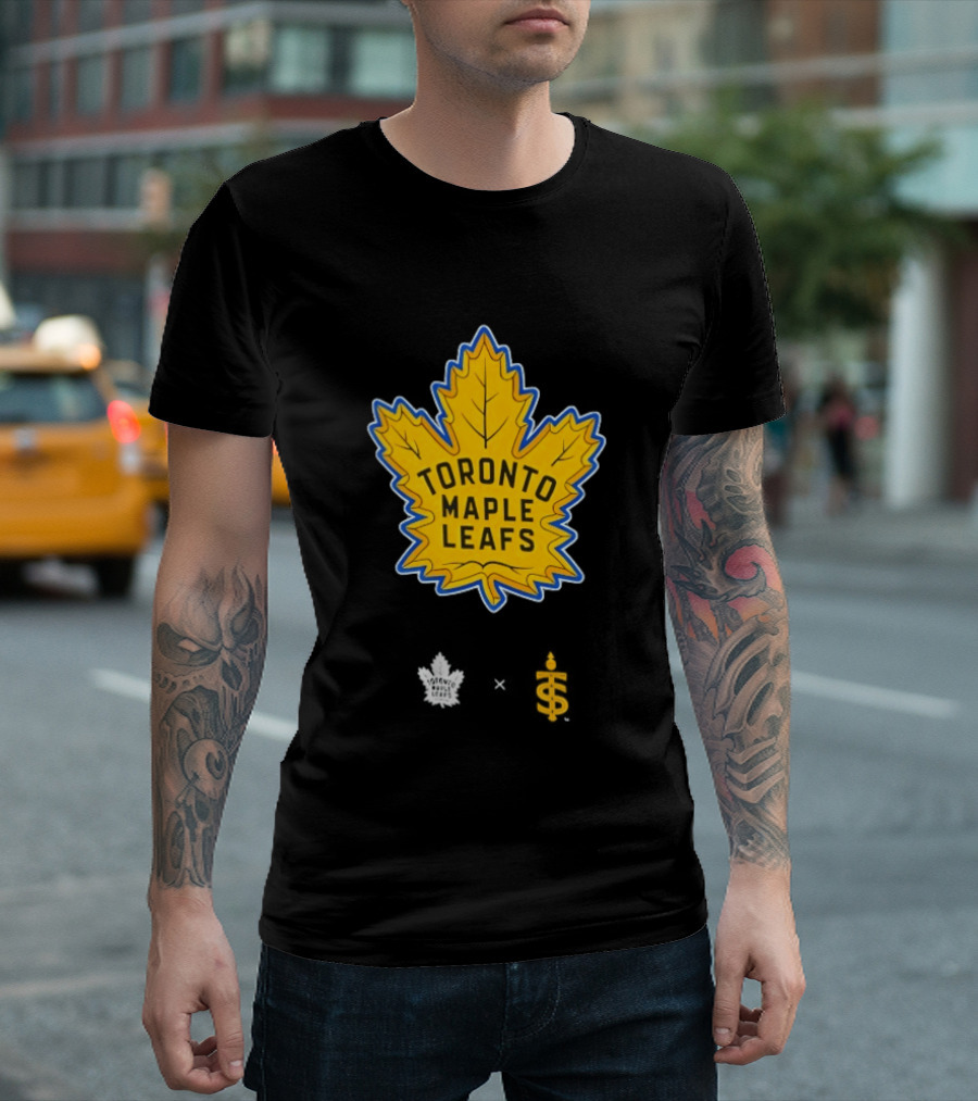 Toronto Maple Leafs Toronto Sceptres Collaboration Yellow Maple Leaf T-Shirt