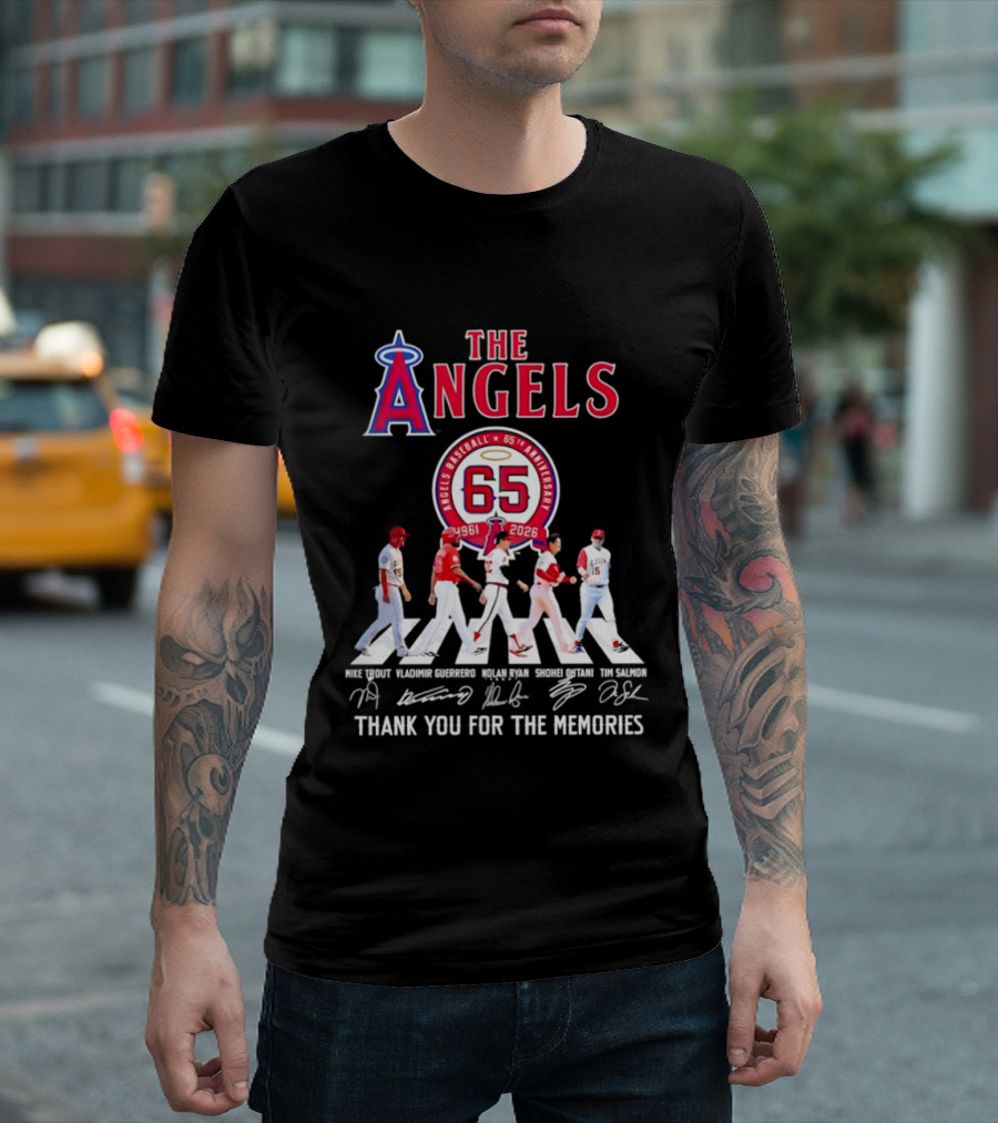 The Angels Baseball 65th Anniversary 1961 2026 Legends Thank You For The Memories T-Shirt