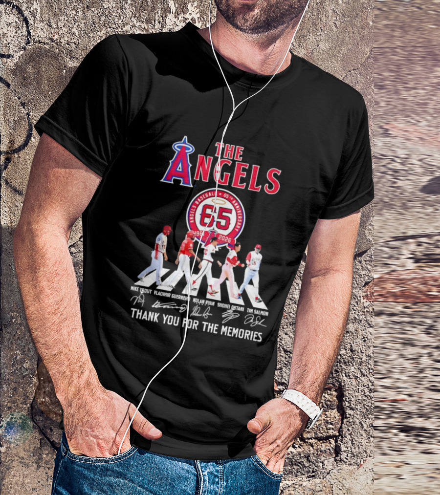 The Angels Baseball 65th Anniversary 1961 2026 Legends Thank You For The Memories T-Shirt