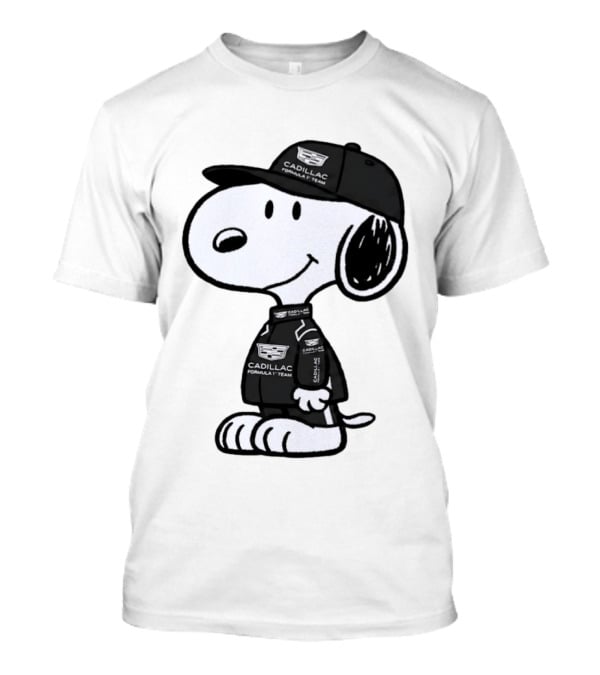Snoopy Cadillac Formula 1 Team Racing Outfit T-Shirt