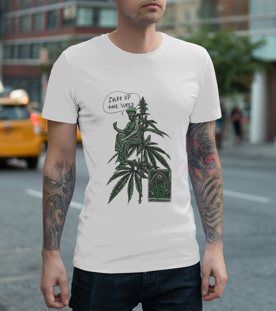 Free Up The Weed Lee Scratch Perry Cannabis T-Shirt
