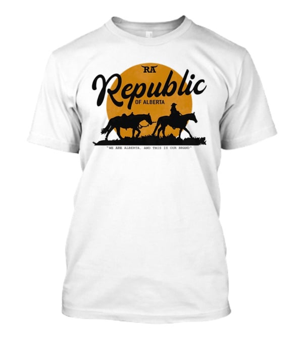 Republic Of Alberta We Are Alberta Brand Vintage Western Cowboy T-Shirt