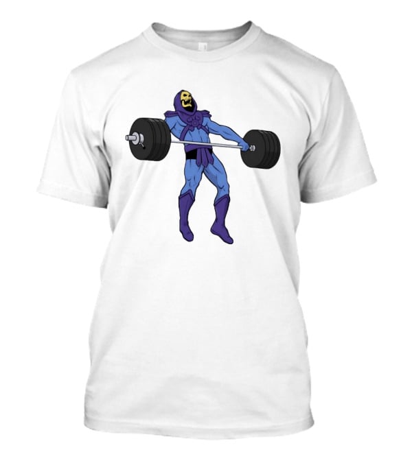 Skeletor Weightlifting Masters Of The Universe Cartoon Strength Snatch T-Shirt