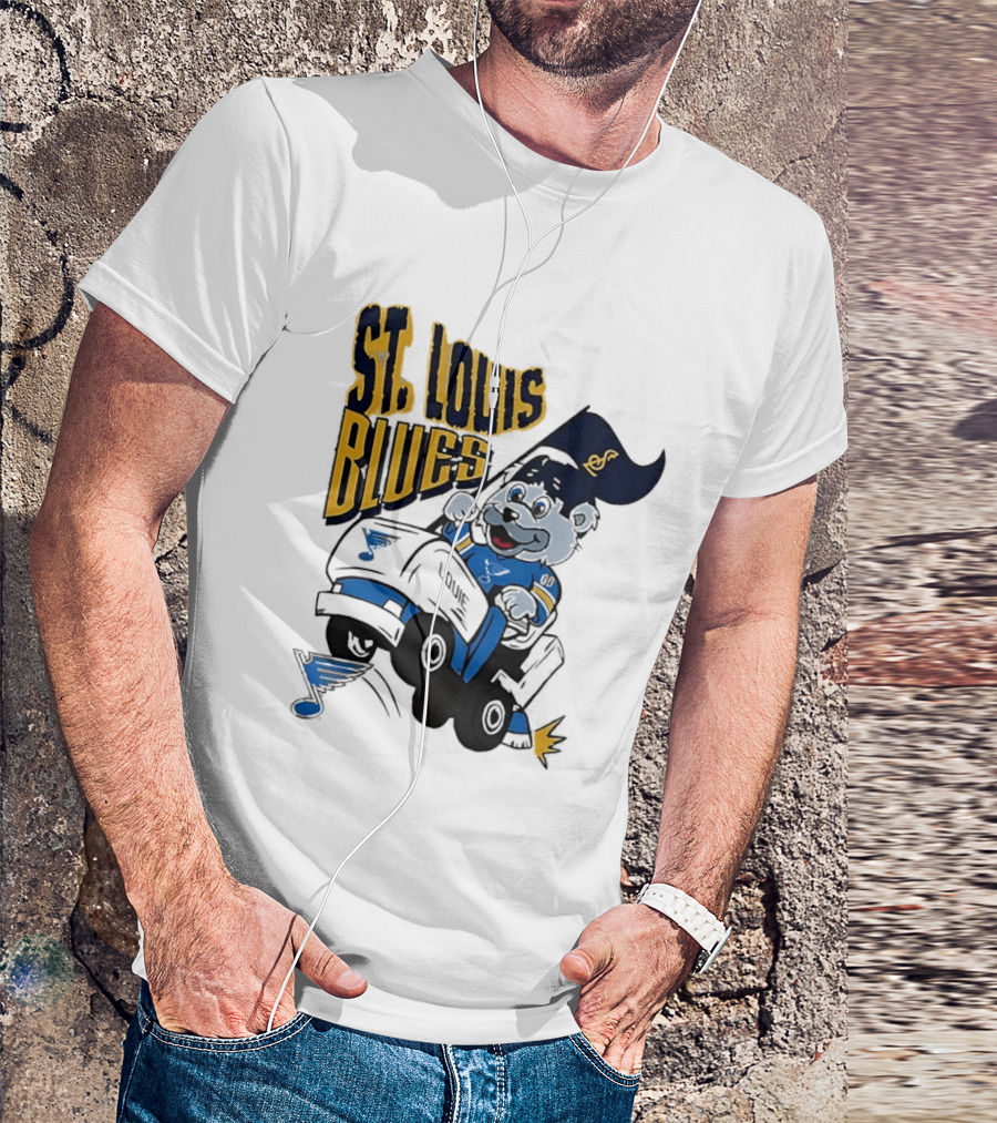 St Louis Blues Hockey Zamboni Bear Driving T-Shirt
