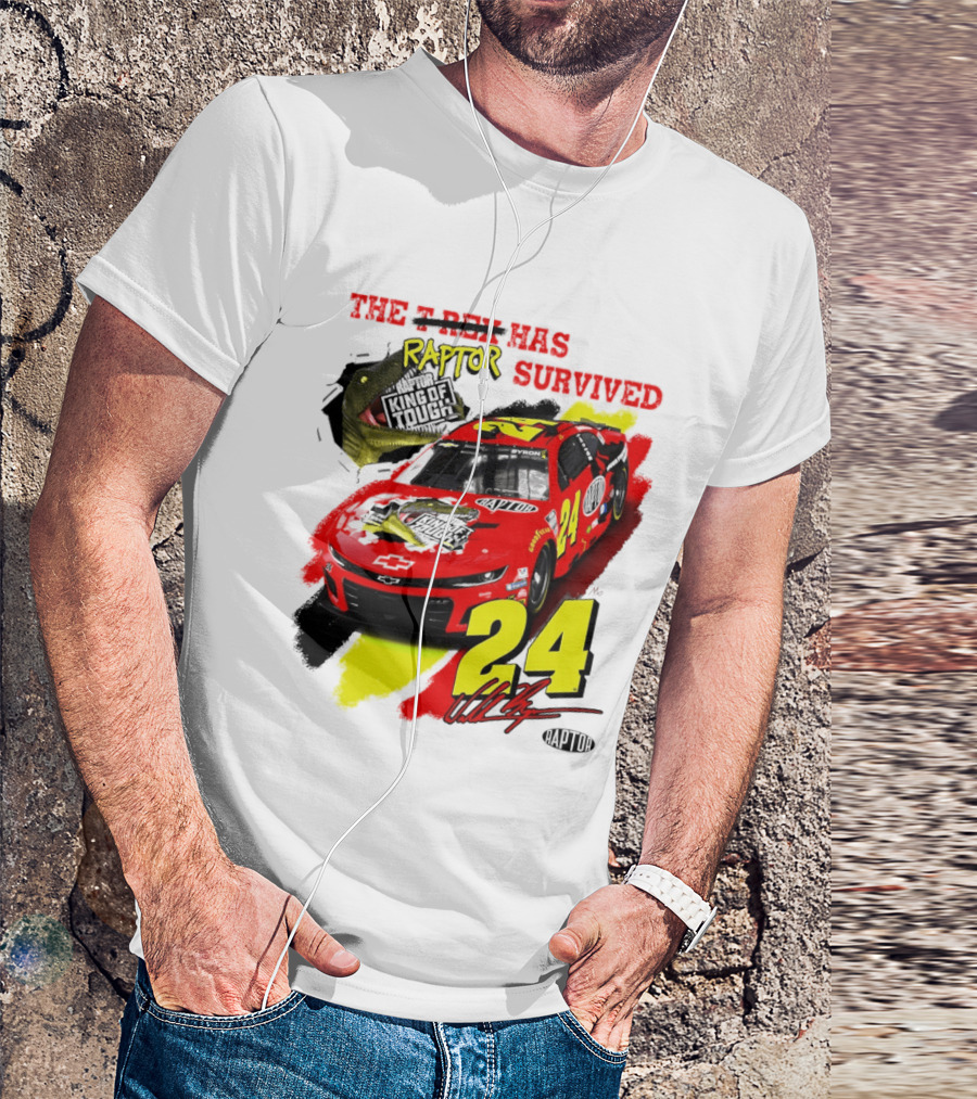William Byron 24 NASCAR Chevrolet Camaro Raptor Survived King Of Tough T-Shirt
