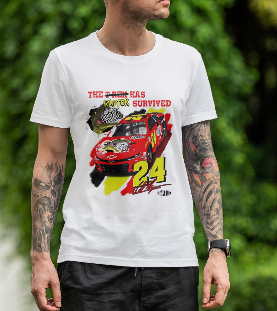 William Byron 24 NASCAR Chevrolet Camaro Raptor Survived King Of Tough T-Shirt