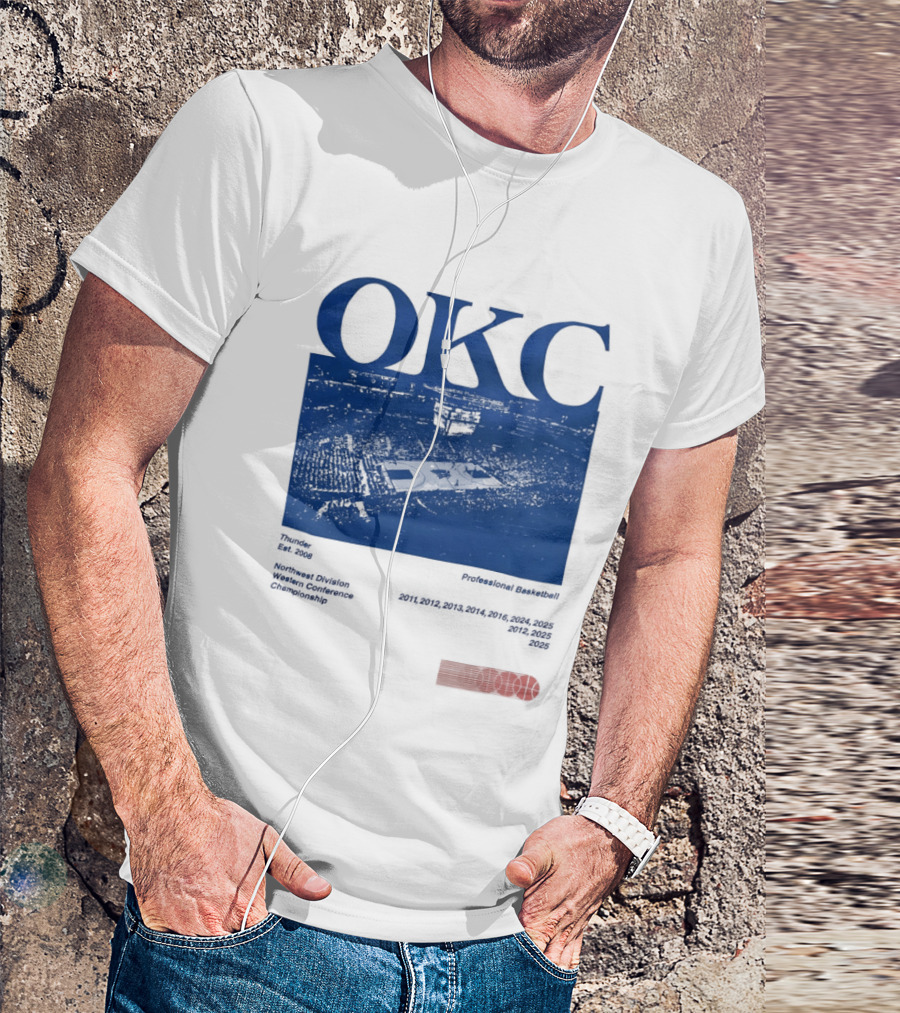 Oklahoma City Thunder Basketball Team OKC Thunder Nike NBA T-Shirt