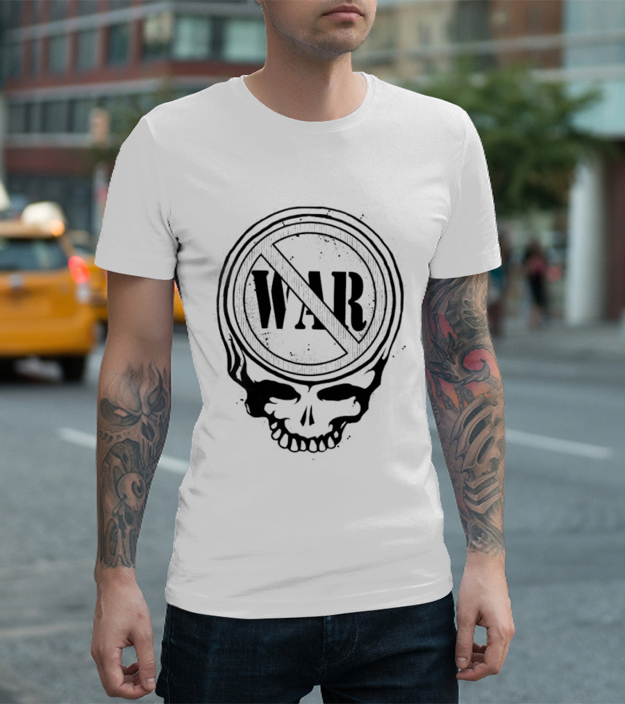 War No Symbol Skull T-Shirt