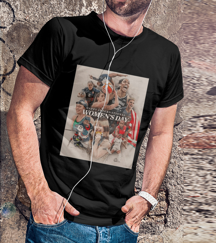 Happy International Women's Day Celebrating Athletic Excellence US Olympics 2026 T-Shirt