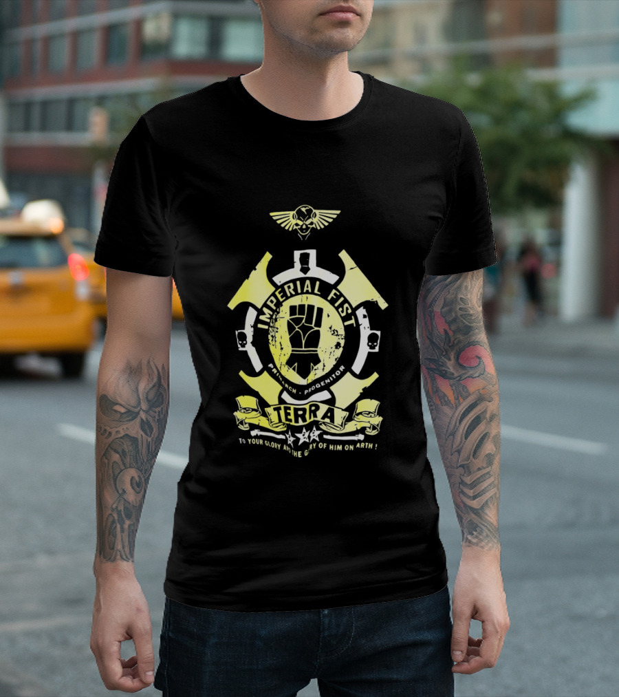 Imperial Fist Honor Terra Skull Emblem Icon Wings T-Shirt