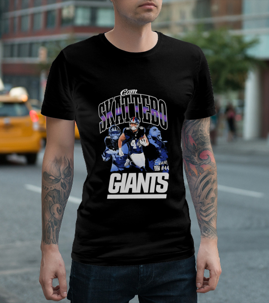 Giant Skattebo Giants Football Blue Sports Team #34 T-Shirt