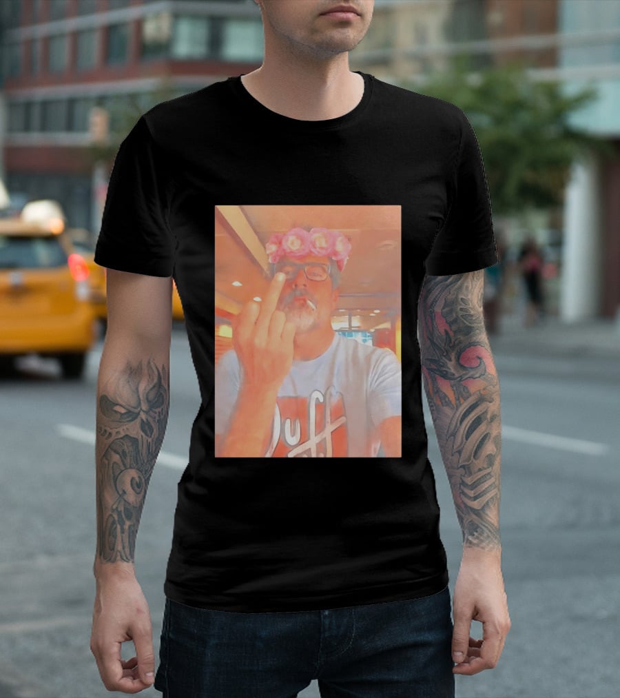 Jeffrey Dean Morgan The Walking Dead Negan Roses And The Middle Finger T-Shirt