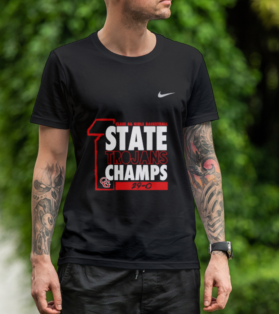 Center Grove Trojans Girls Basketball Class 4A State Champs 29 0 Nike T-Shirt