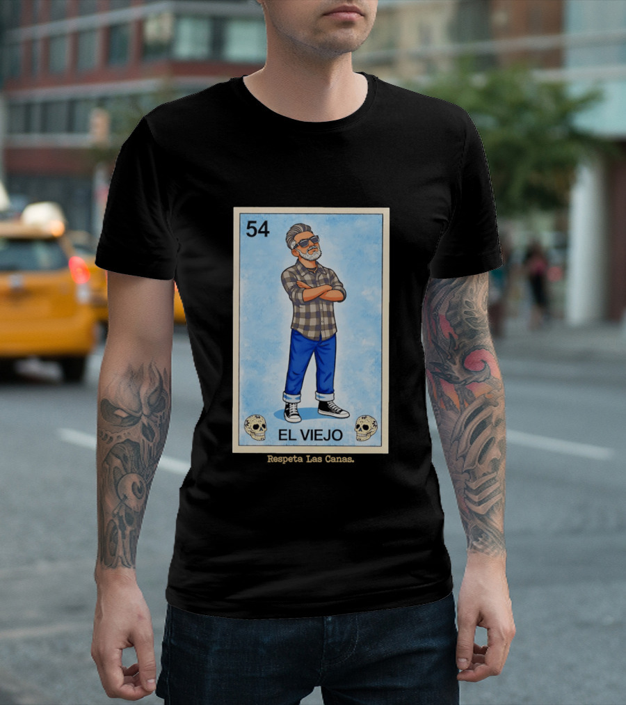 El Viejo 54 Loteria Card Respeta Las Canas Hipster T-Shirt