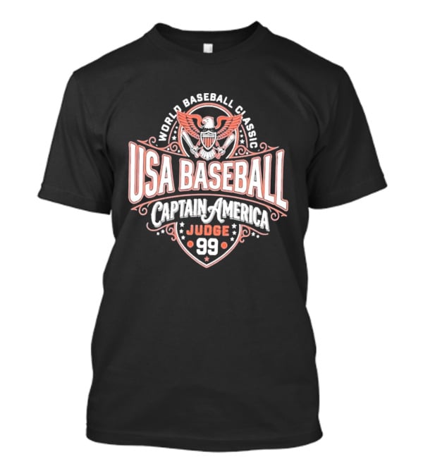 World Baseball Classic USA Baseball Captain America Judge 99 T-Shirt