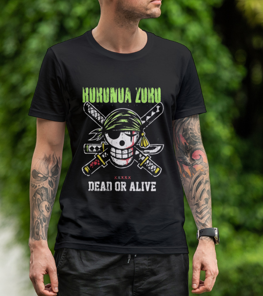 Roronoa Zoro Skull Three Swords Dead Or Alive T-Shirt