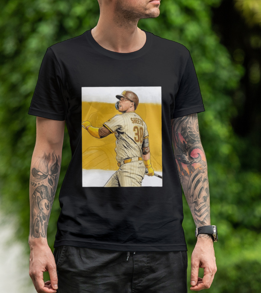San Diego Padres Sheets 30 Baseball Player Action T-Shirt