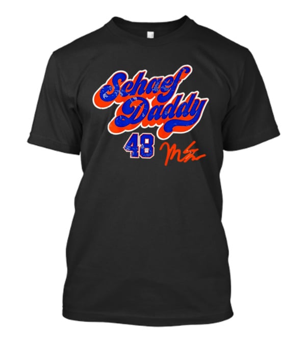 Schaef Daddy 48 Blue Orange Script Signature T-Shirt