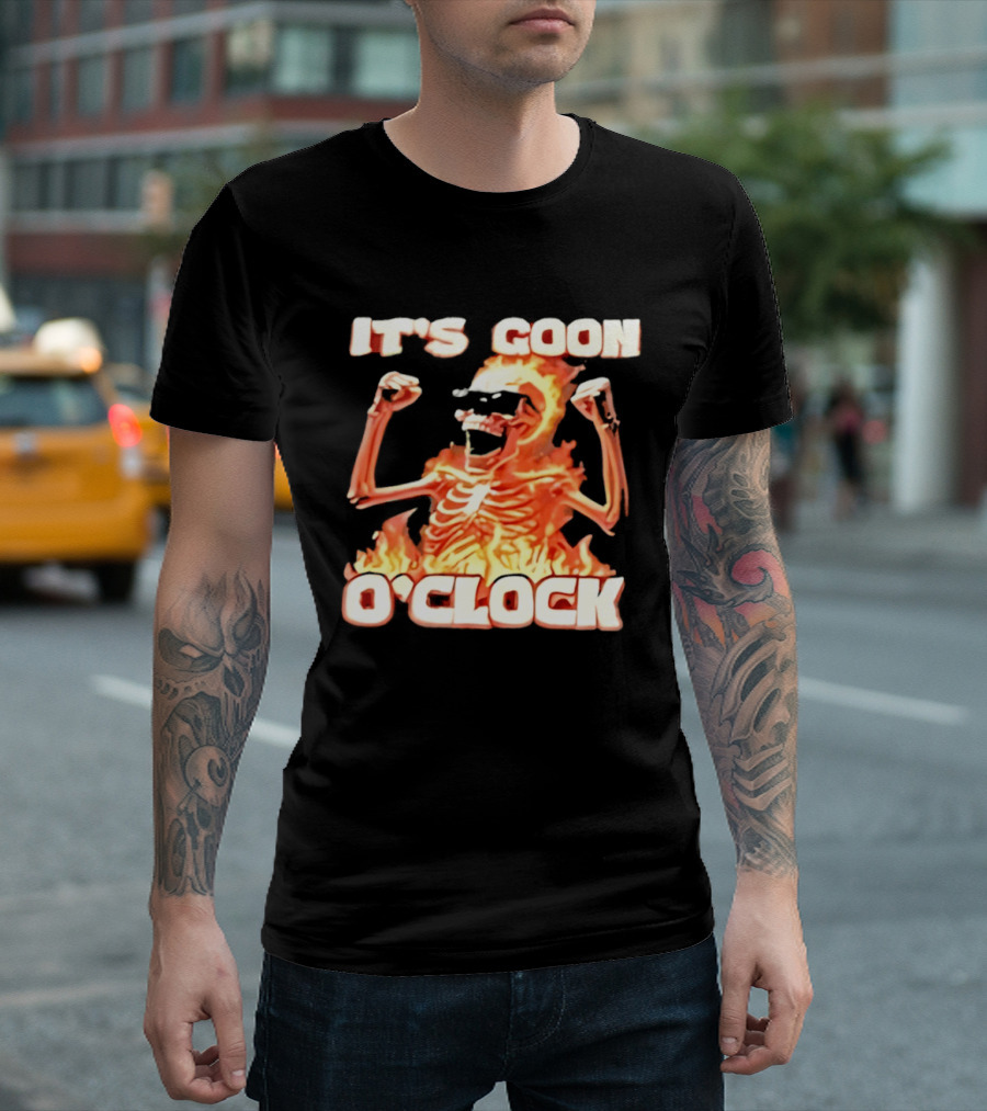It's Goon O' Flaming Skeleton Fist Pump T-Shirt