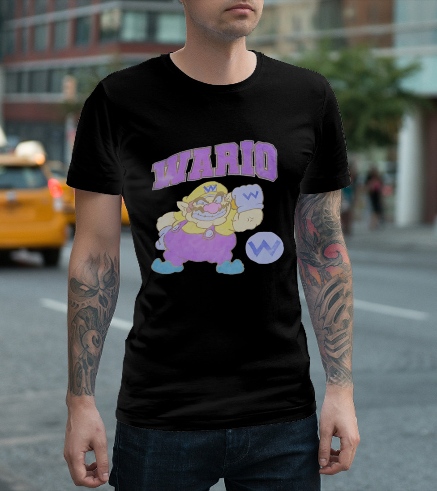 Wario Character With Purple T-Shirt