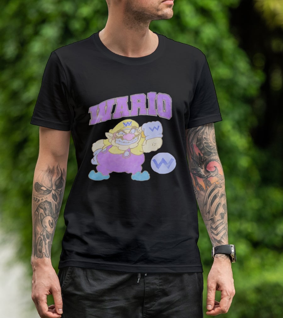 Wario Character With Purple T-Shirt
