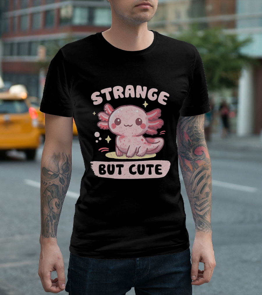 Strange But Cute Axolotl Cartoon T-Shirt