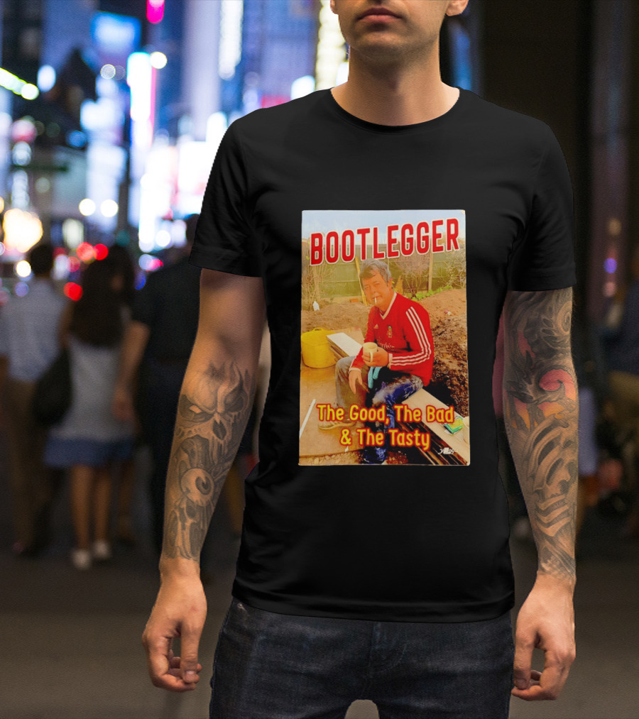Bootlegger The Good The Bad And The Tasty Football Fan In Red Soccer Jersey T-Shirt