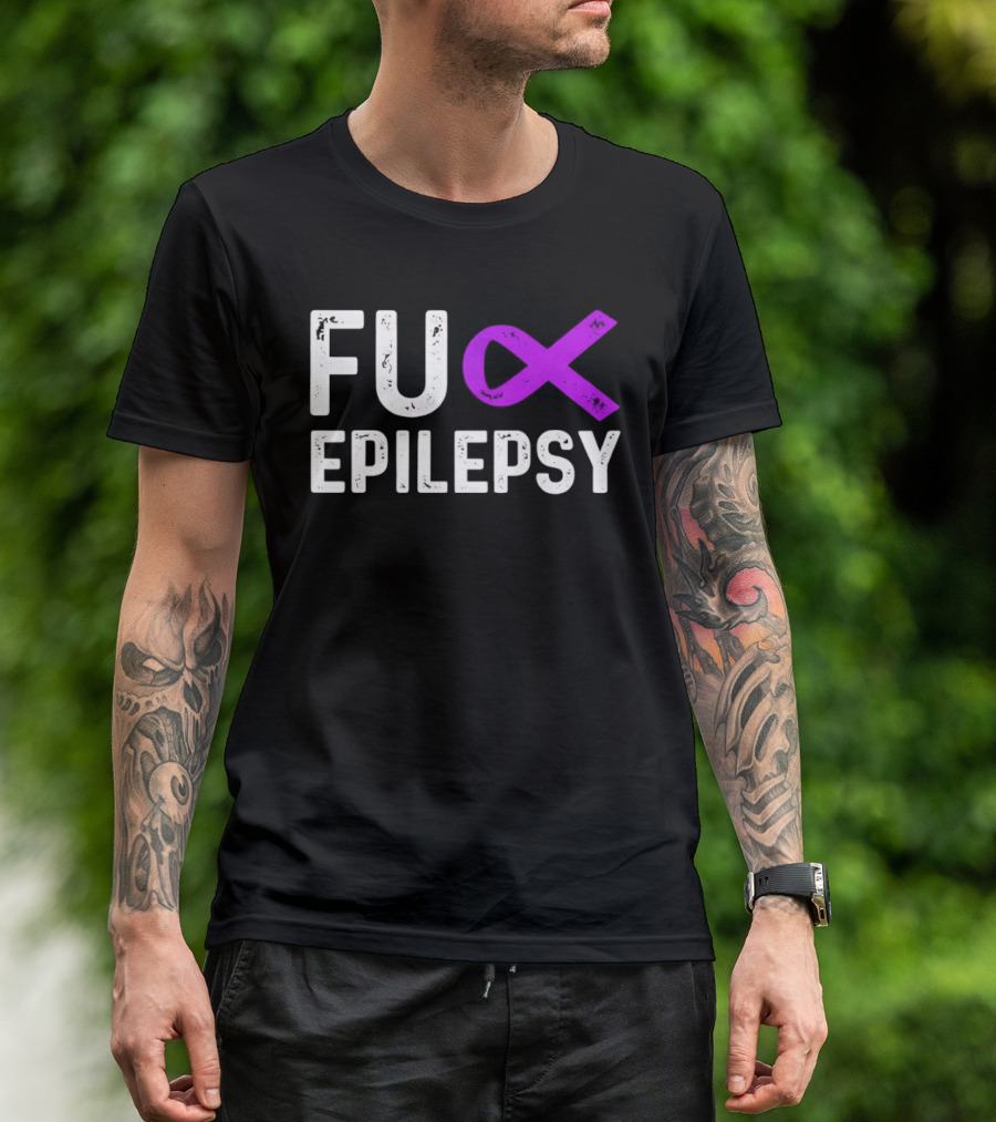 Fuck Epilepsy Purple Ribbon Awareness T-Shirt